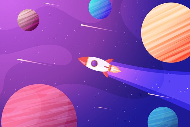 Fondo de galaxia de dibujos animados
