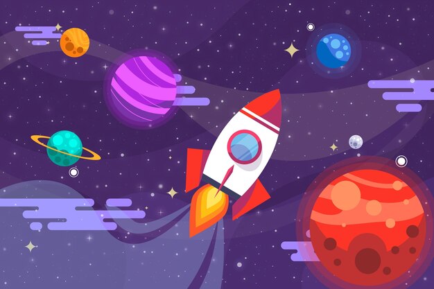 Fondo de galaxia de dibujos animados