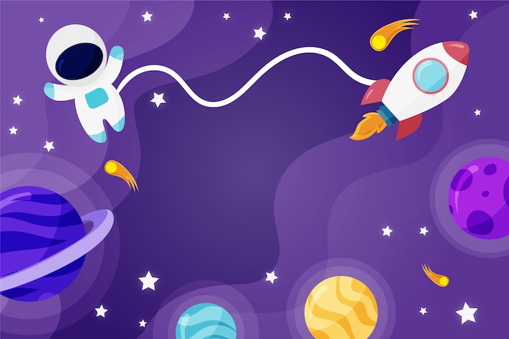 Vector gratuito fondo de galaxia de dibujos animados