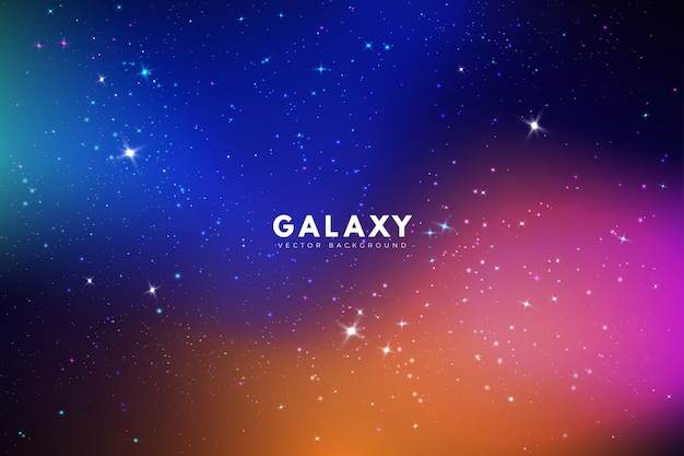 Fondo de galaxia con diferentes colores