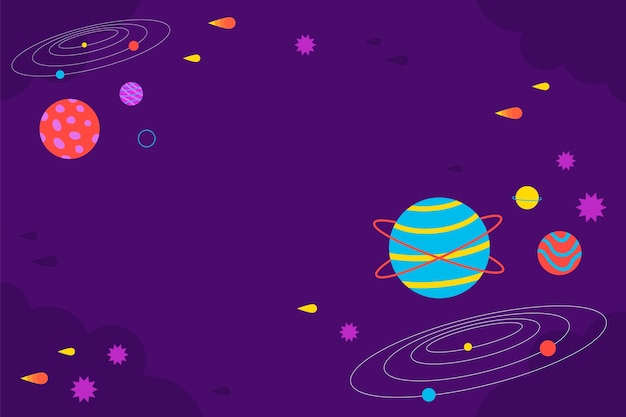 Vector gratuito fondo de galaxia de diseño plano