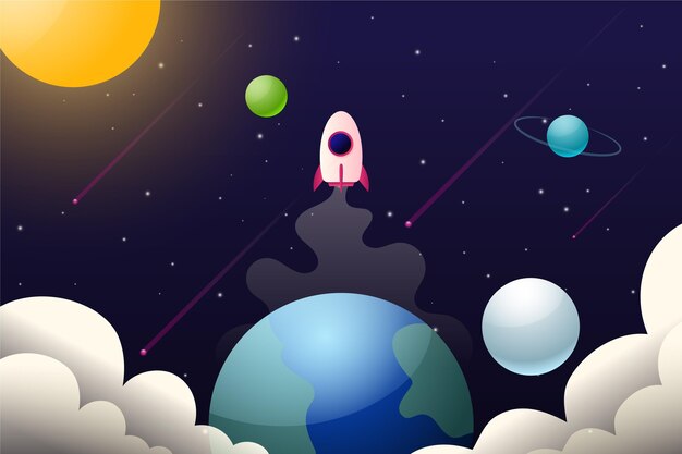 El fondo de la galaxia en gradiente
