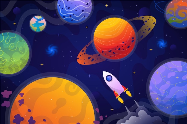 El fondo de la galaxia en gradiente