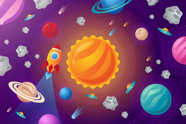El fondo de la galaxia en gradiente
