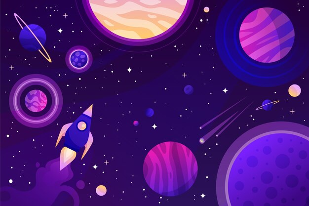 El fondo de la galaxia en gradiente