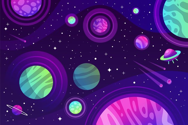 El fondo de la galaxia en gradiente