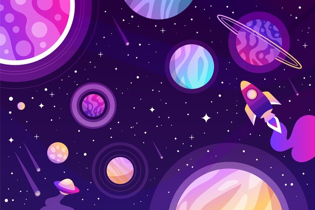 El fondo de la galaxia en gradiente