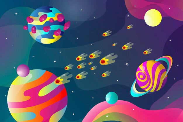 El fondo de la galaxia en gradiente