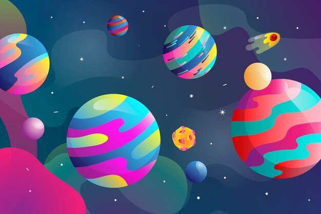 El fondo de la galaxia en gradiente