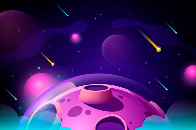 El fondo de la galaxia en gradiente