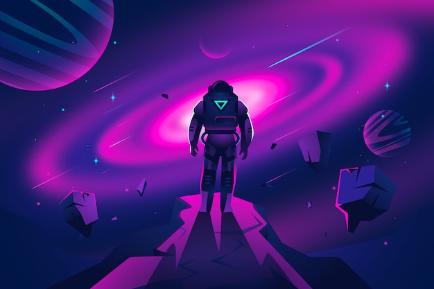 El fondo de la galaxia en gradiente