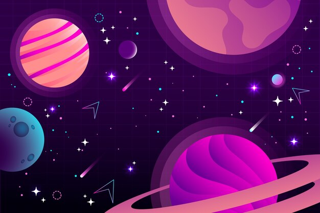 El fondo de la galaxia en gradiente