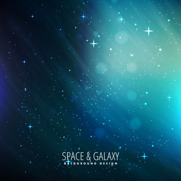 Fondo de la galaxia con luces azules