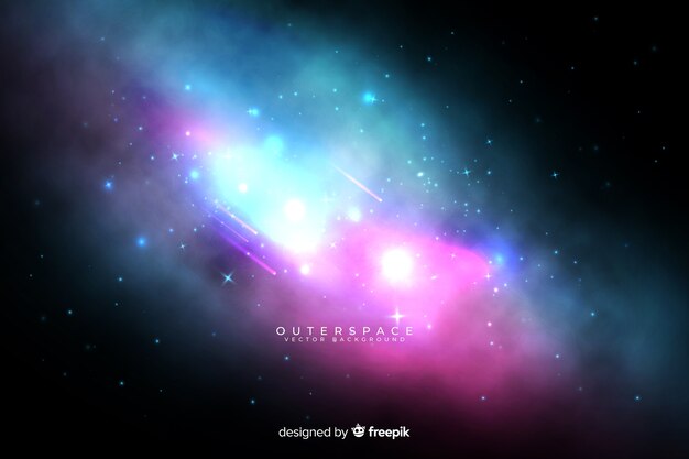 Fondo galaxia nebulosa colorida