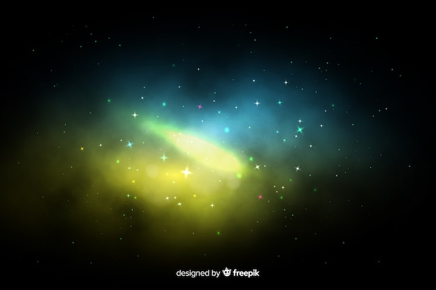 Vector gratuito fondo galaxia nebulosa colorida