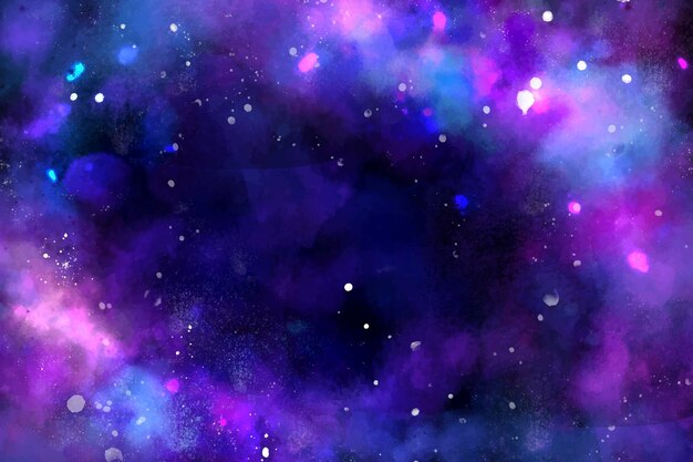 Fondo de galaxia pintado a mano