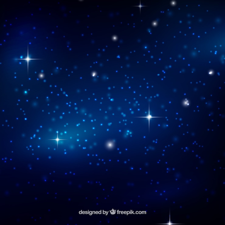 Vector gratuito fondo de galaxia en tonos azules