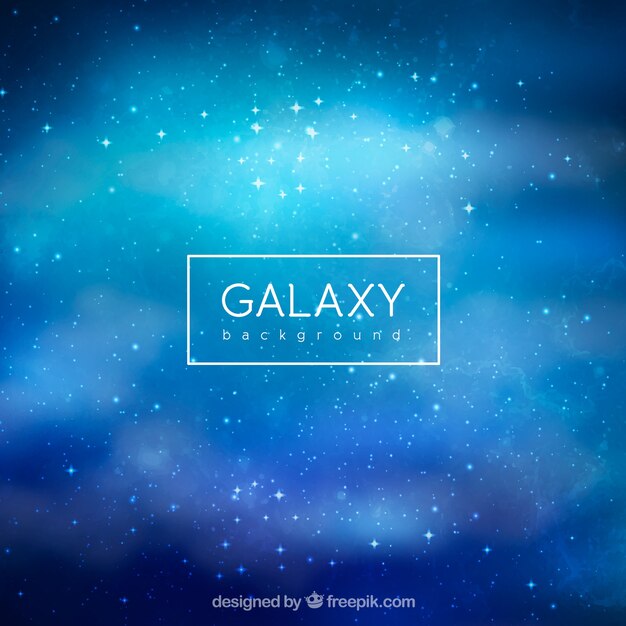 Fondo de galaxia en tonos azules