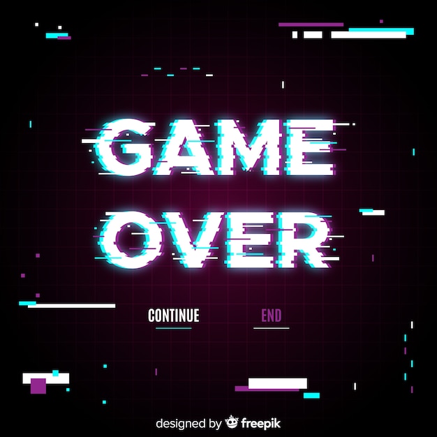 Fondo game over con distorisión