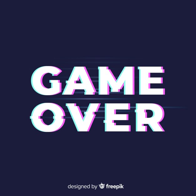 Fondo game over con distorisión