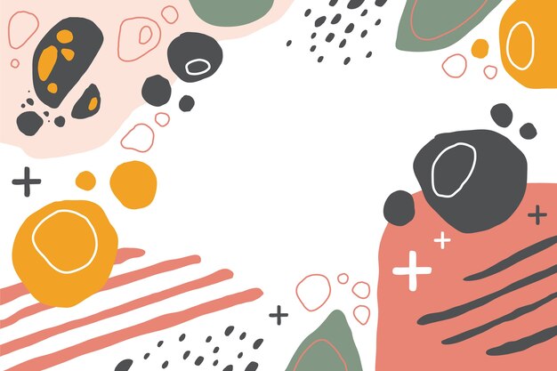 Fondo de garabato abstracto de diseño plano dibujado a mano
