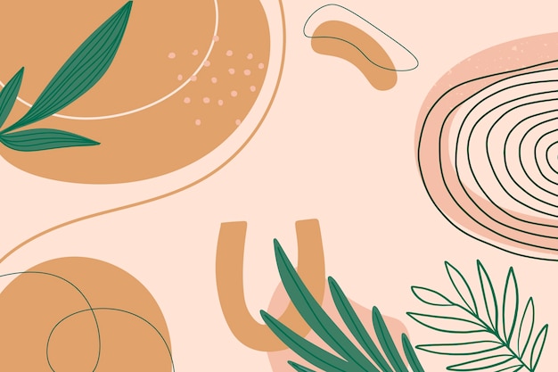 Fondo de garabato abstracto de diseño plano dibujado a mano