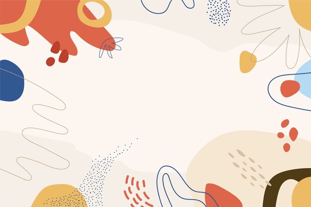 Fondo de garabato abstracto de diseño plano dibujado a mano
