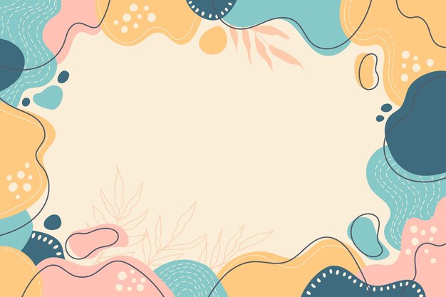 Fondo de garabato abstracto de diseño plano dibujado a mano
