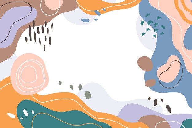 Fondo de garabato abstracto de diseño plano dibujado a mano