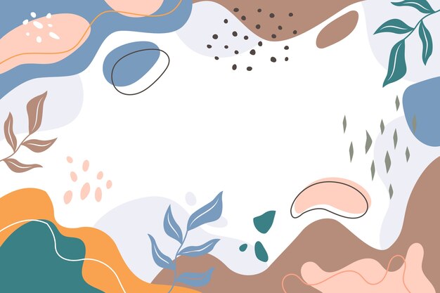 Fondo de garabato abstracto de diseño plano dibujado a mano