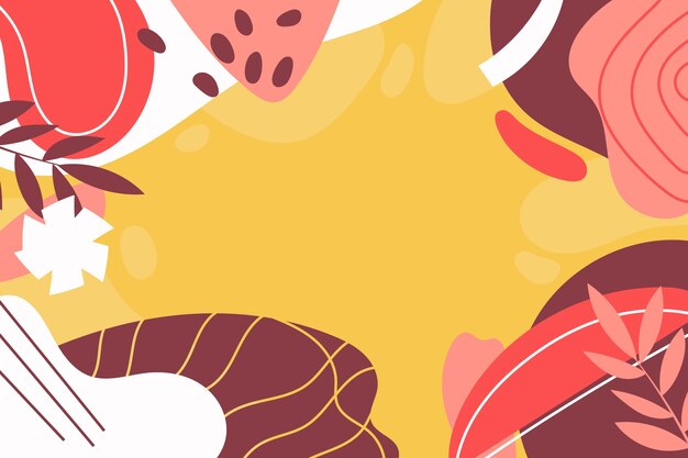 Fondo de garabato abstracto de diseño plano dibujado a mano