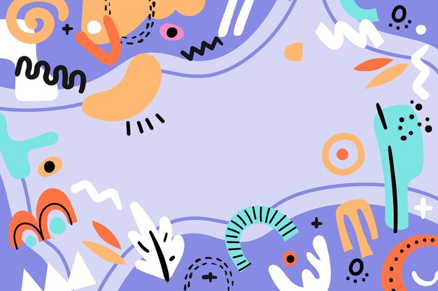 Fondo de garabato dibujado a mano