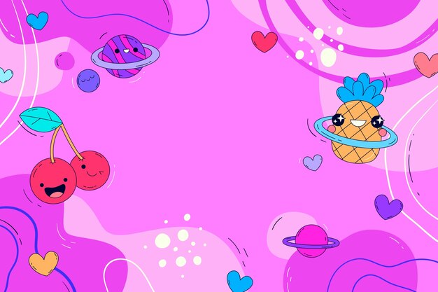 Fondo de garabato dibujado a mano