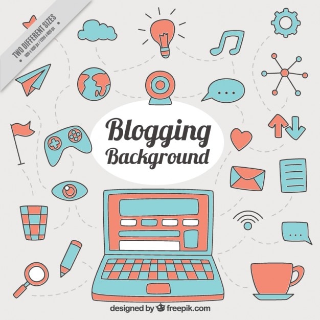 Fondo de garabatos de blog