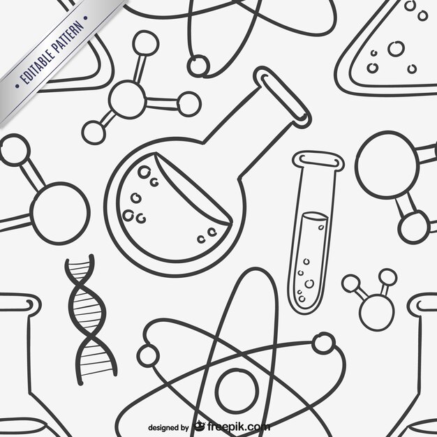 Fondo de garabatos de ciencia