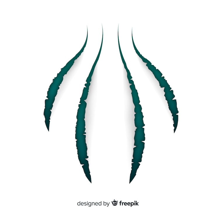 Vector gratuito fondo garras tigre dibujada a mano