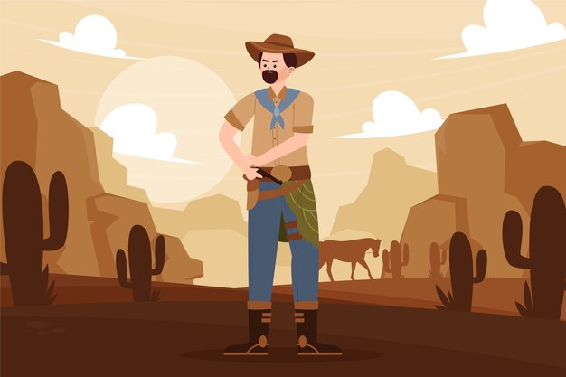 Fondo gaucho dibujado a mano