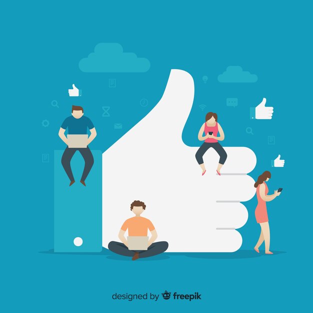 Fondo gente joven en redes sociales