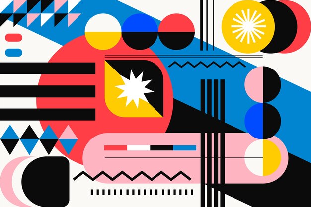 Fondo geométrico abstracto de diseño plano
