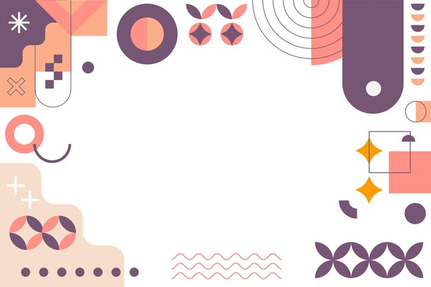 Fondo geométrico abstracto de estilo plano