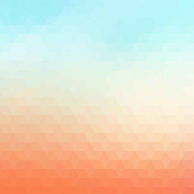 Fondo geométrico abstracto en tonos naranjas y celestes