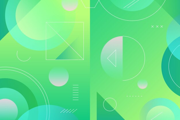 Fondo geométrico abstracto verde