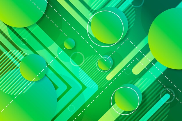 Fondo geométrico abstracto verde