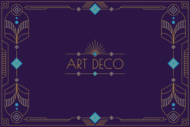 Vector gratuito fondo geométrico art deco de diseño plano