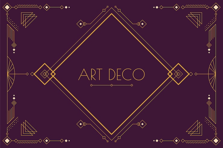 Vector gratuito fondo geométrico art deco de diseño plano