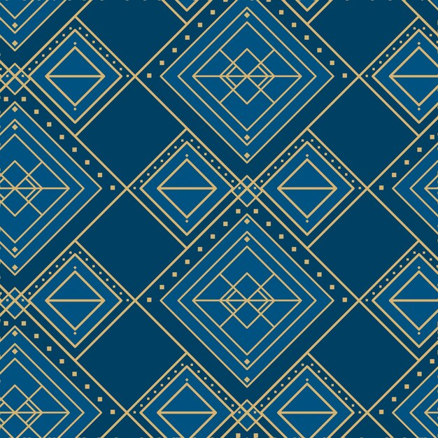 Fondo geométrico art deco de diseño plano