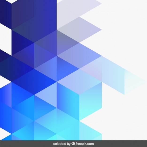 Fondo geométrico azul en gradiente