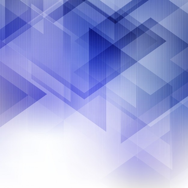 Fondo geométrico azul con transparencias