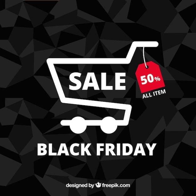 Vector gratuito fondo geométrico de black friday