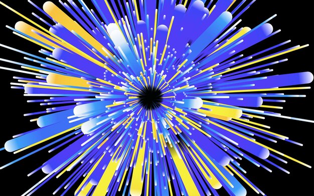 Fondo geométrico circular abstracto patrón de movimiento céntrico dinámico Starburst